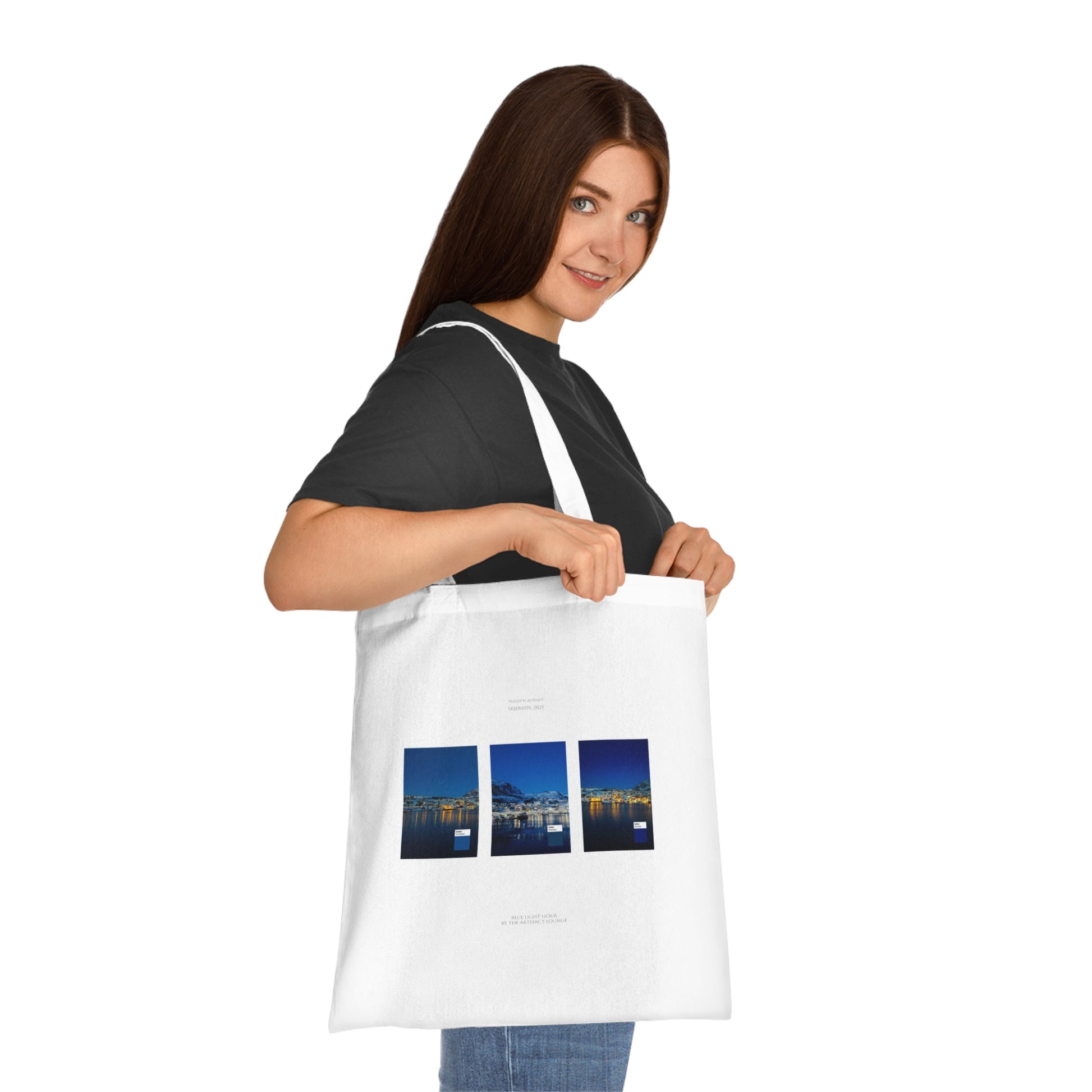 Blue Light Hour in Skjervøy Cotton Tote Bag
