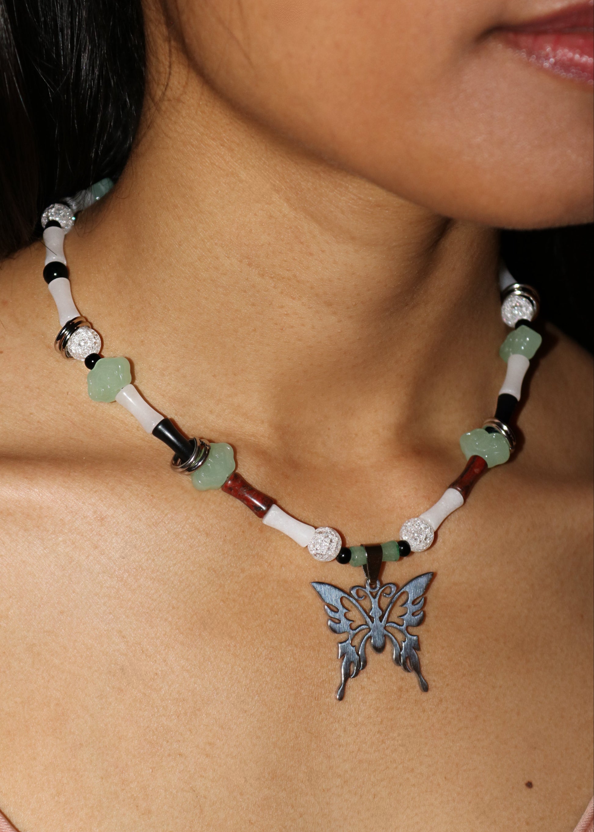 Butterfly Bead Necklace