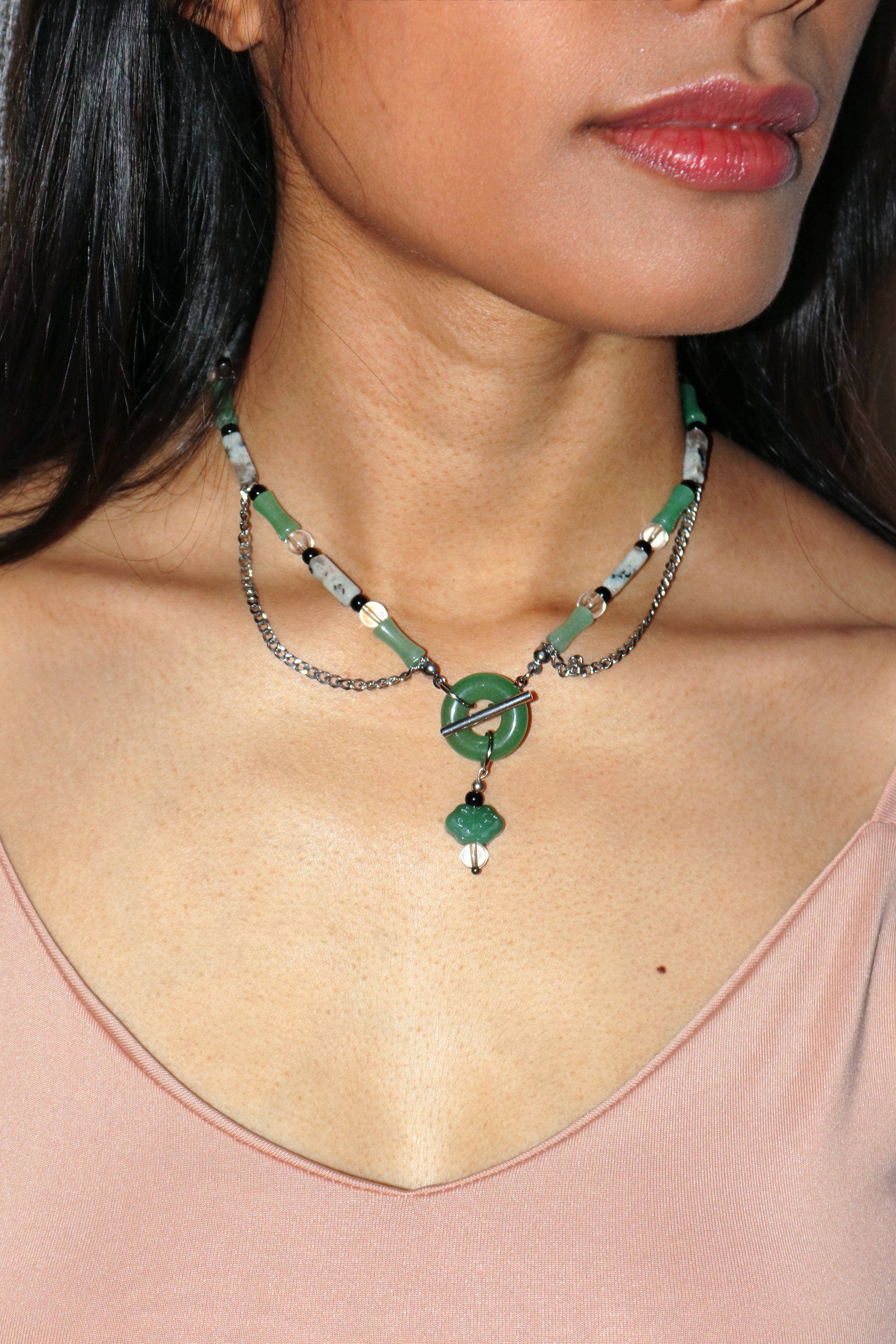 Layered Green | Jade Ring Necklace Series