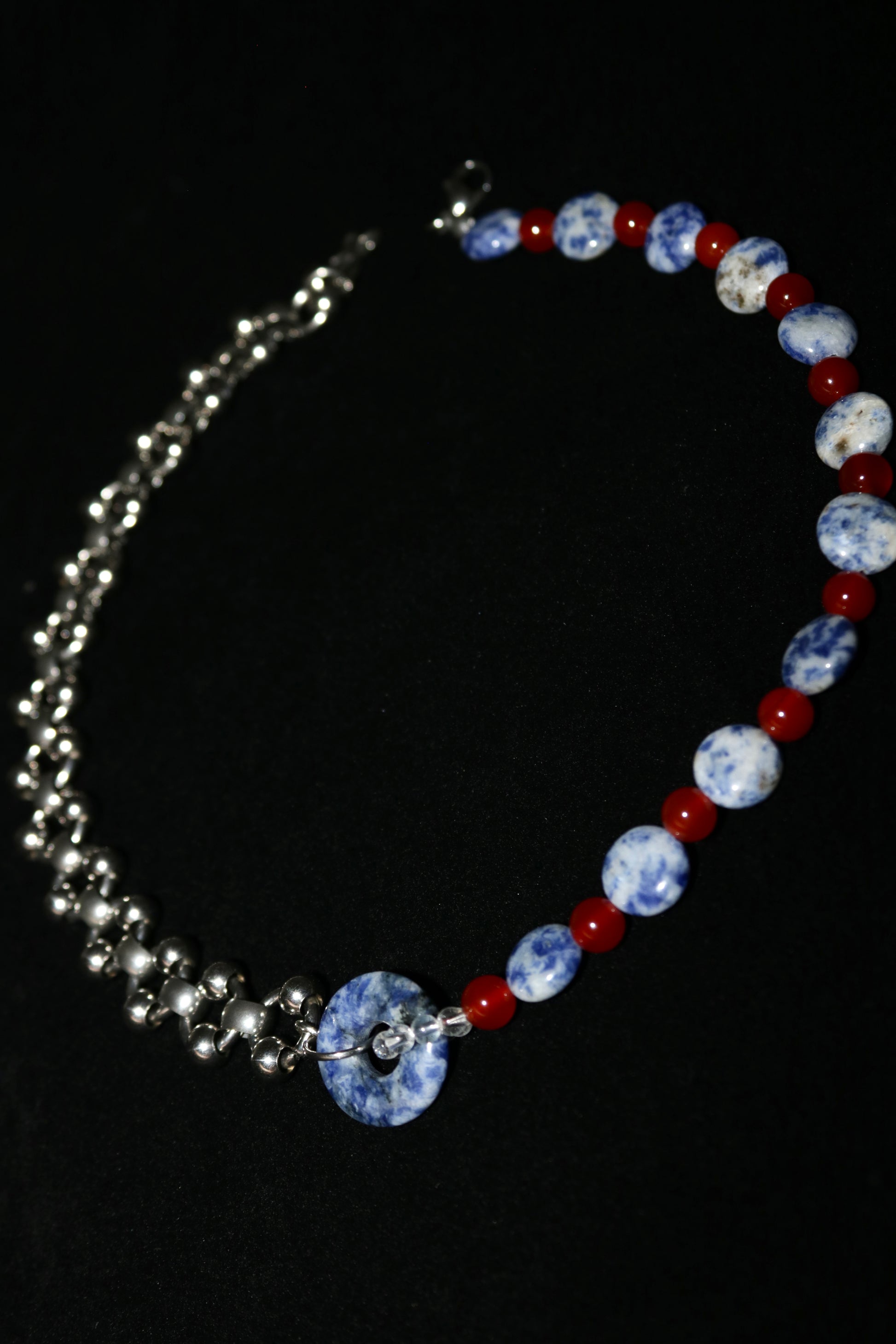 Red Blue Spot Jasper | Earrings & Necklace Jewellery Set