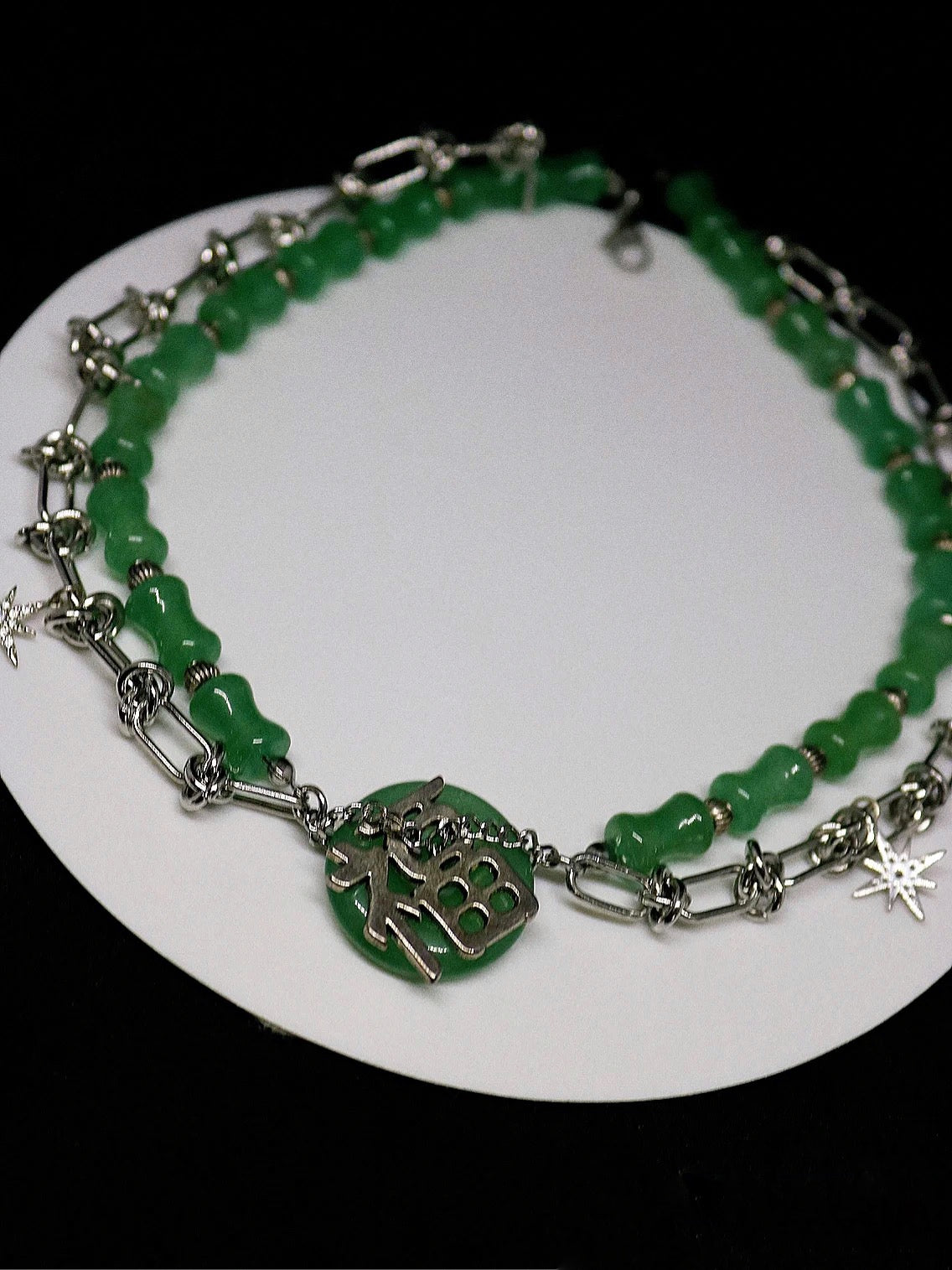 Green | Jade Ring Necklace Series