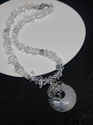 Translucent Quartz Fish Necklace