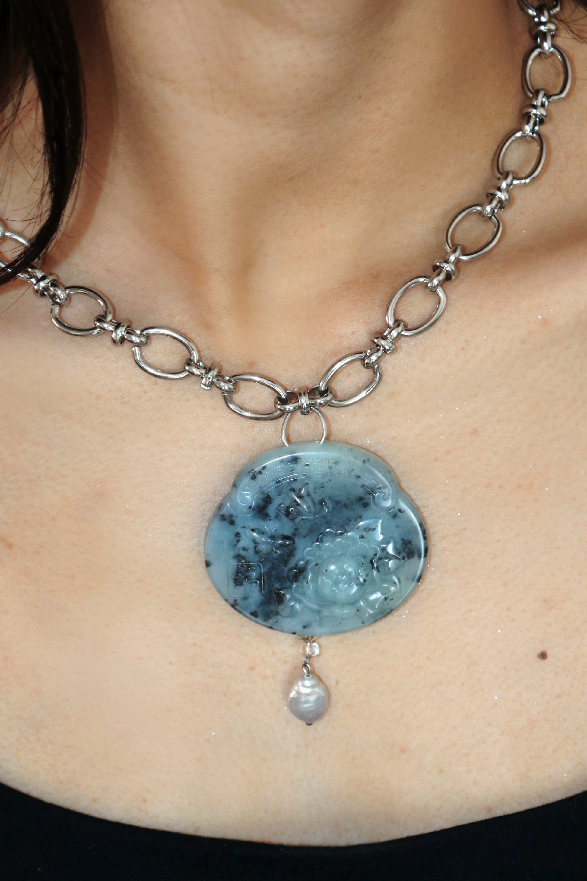Flower Pendant | Jade Necklace