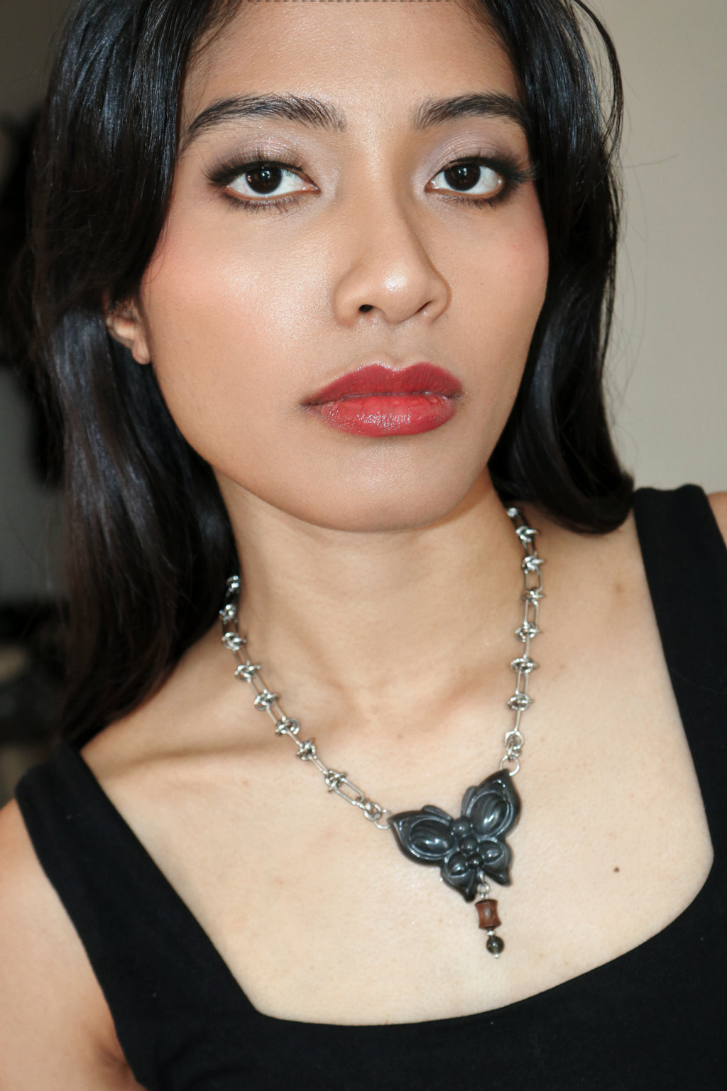 07. Black | Jade Butterfly Necklace Series