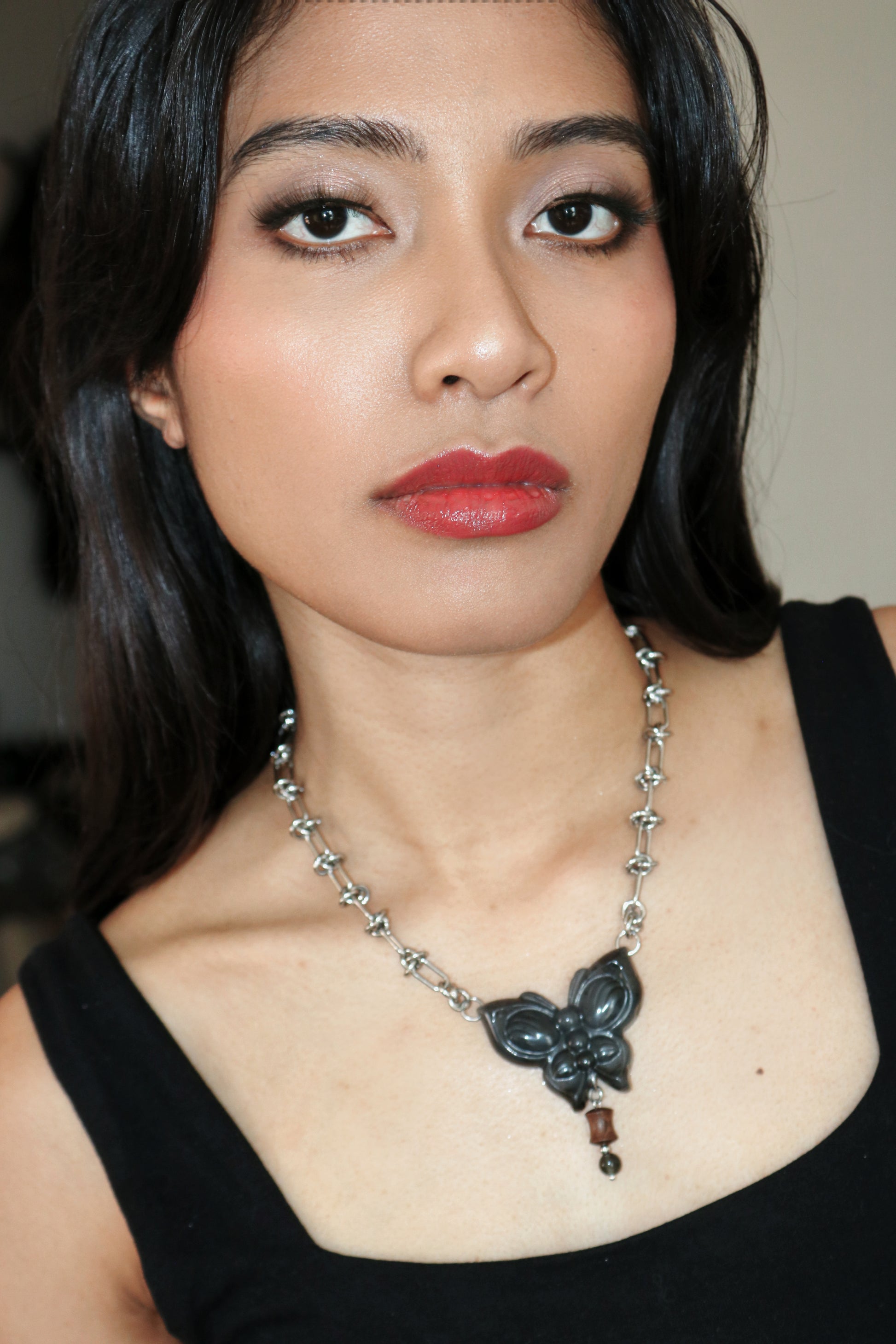 07. Black | Jade Butterfly Necklace Series