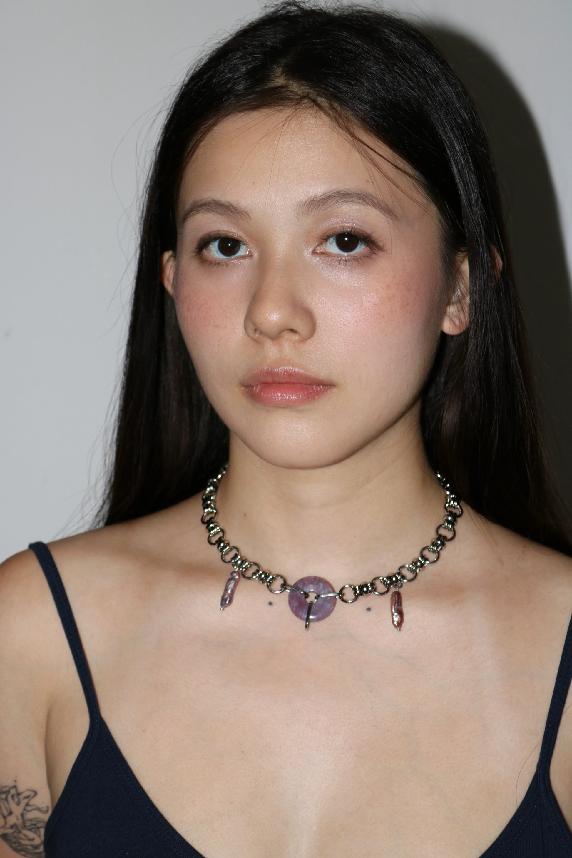 Dark Purple | Jade Ring Necklace Series