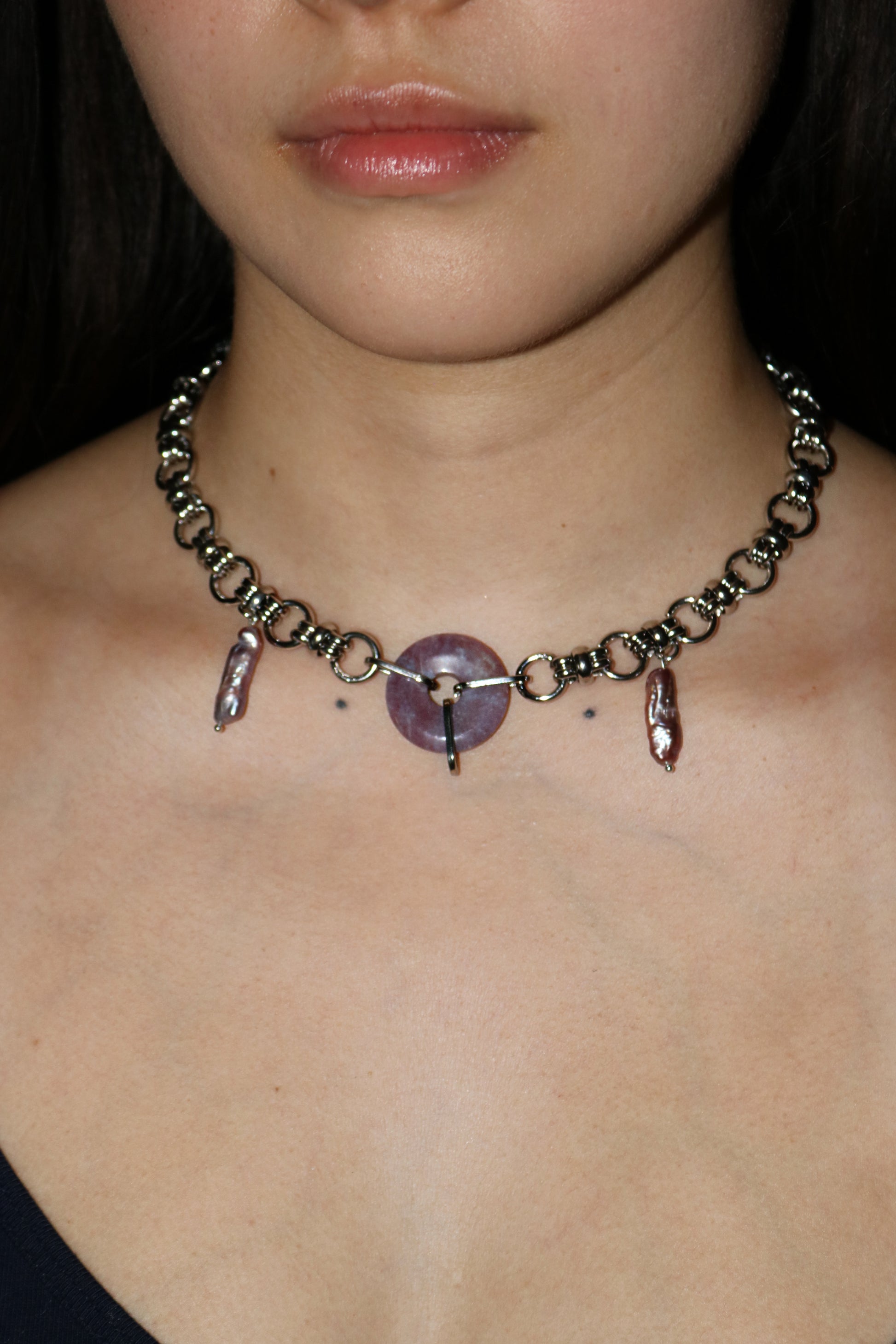 Dark Purple | Jade Ring Necklace Series