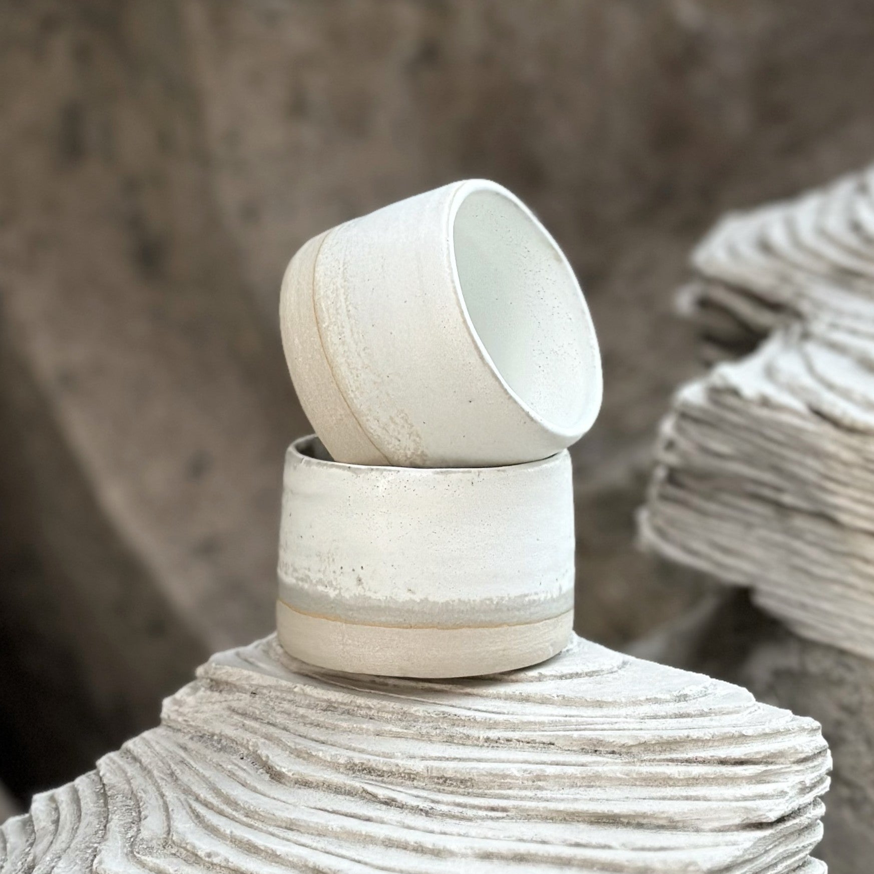 Les Choupette Cup | Handmade Two Toned Stoneware
